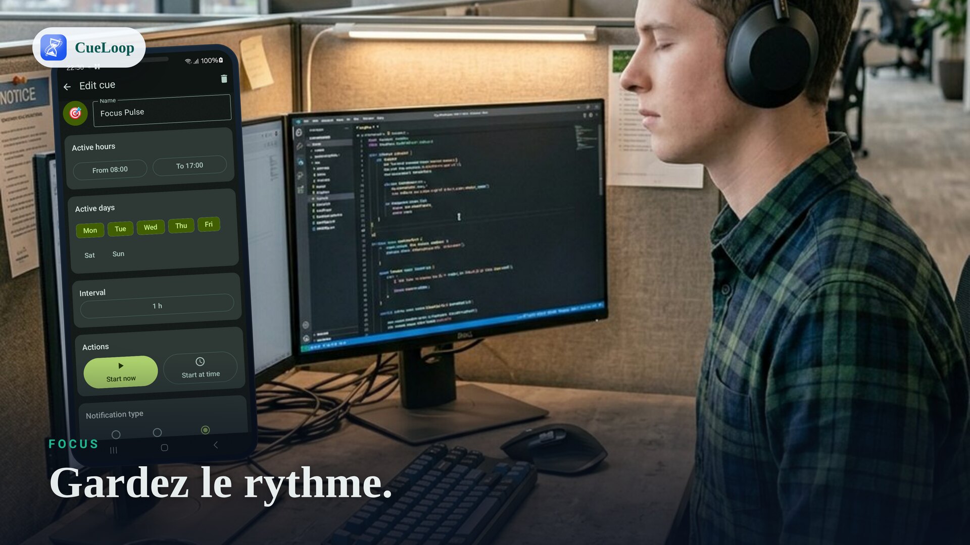 Un rappel de sprint de concentration qui garde le rythme de travail